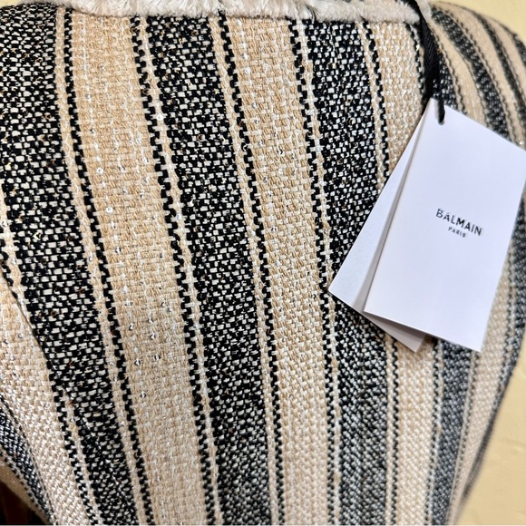 NWT! Balmain Striped Piqué Jacket Sz. 36 - Picture 9 of 11